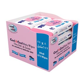Cool & Cool Extra Large Baby Wipes 84's X 8