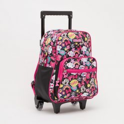 Flower-print-trolley-school-bag