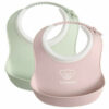 babybjorn-baby-feeding-bibs-2pcs-set-powder-green-pink