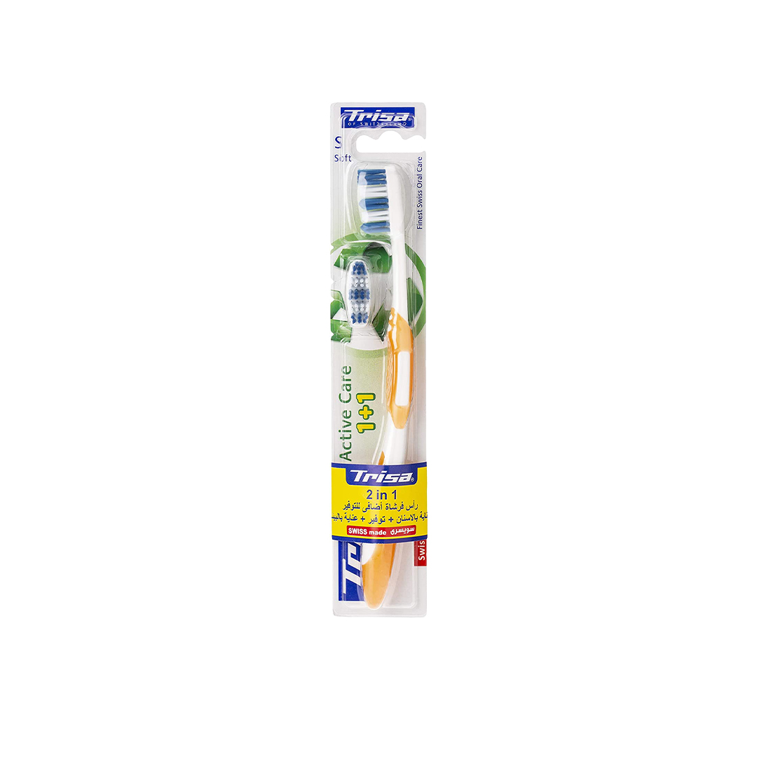 Trisa Active Care Soft 2 In 1 Toothbrush