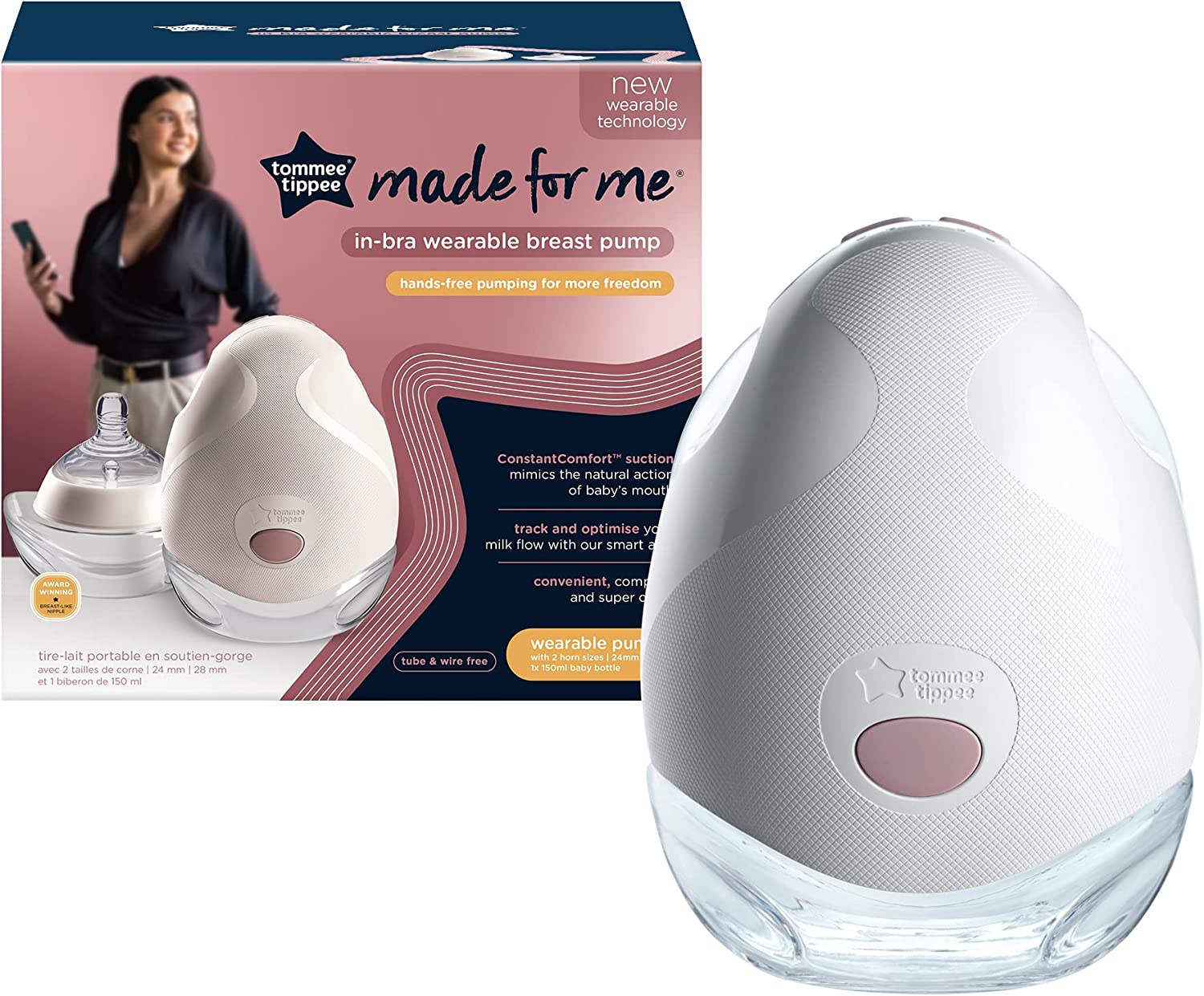 Tommee Tippee Double Electric Wearable Breast Pump, Hands