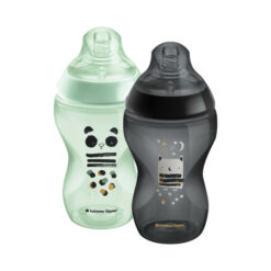 tommee-tippee-closer-to-nature-baby-bottles-medium-flow-breast-like-teat-with-anti-colic-valve-340ml-pack-of-2-ollie-and-pip