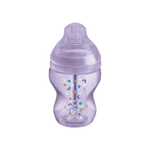 tommee-tippee-anti-colic-baby-bottle-slow-flow-breast-like-teat-and-unique-anti-colic-venting-system-260ml-pack-of-1-purple