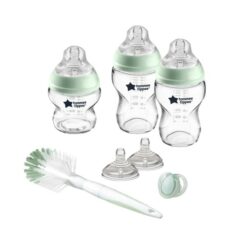 tommee-tippee-closer-to-nature-glass-baby-bottle-starter-set-breast-like-teat-with-anti-colic-valve-mixed-sizes-clear
