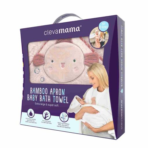 clevamama-bamboo-apron-baby-boy-bath-towel-pink