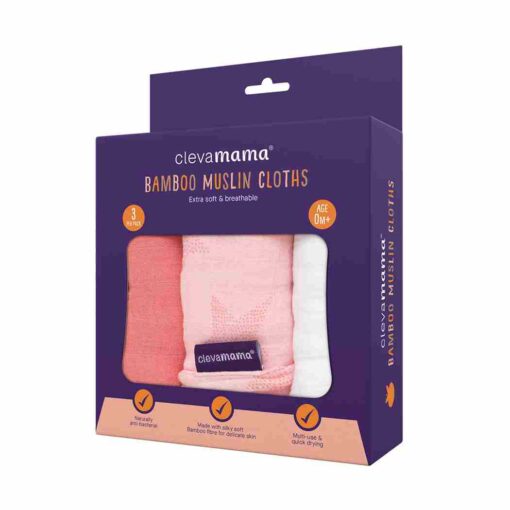 clevamama-bamboo-cotton-muslin-cloth-set-pink