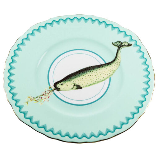 yvonne-ellen-serving-cake-plate--narwhal-print-16cm