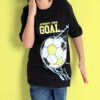 football-print-t-shirt-black