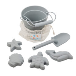 little-sol-silicone-beach-bucket-and-spade-6-pc-set-powder-blue