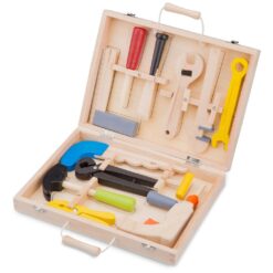 new-classic-toys-wood-case-tool-box-toy-12-pc
