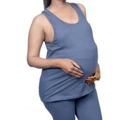 tummy-comfortable-maternity-wear-set-2-piece-dark-grey