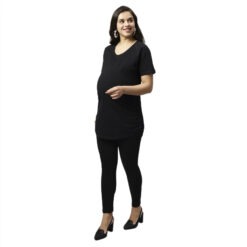 tummy-maternity-top-leggings-and-shrug-set-black
