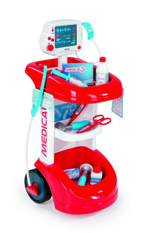 smoby-electronic-medical-trolley-toy-set